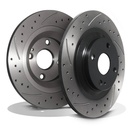 Rear Drilled Grooved 276mm Brake Discs – Mazda MX5 Nb MK2 1.8 16V Vt Sport 98+-Gravity Performance
