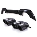 Quad Exhaust Rear Diffuser & Tail Pipes Gloss Black – BMW 3 Series G20 G21 2019-2021-Gravity Performance