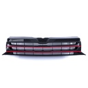 Gloss Black Badgeless Front Bumper Grille Red Trim – VW Transporter T5.1 09-15-Gravity Performance