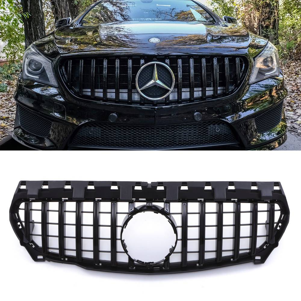 Panamericana Style Front Grille Gloss Black – Mercedes CLA Class W177 13-15-Gravity Performance