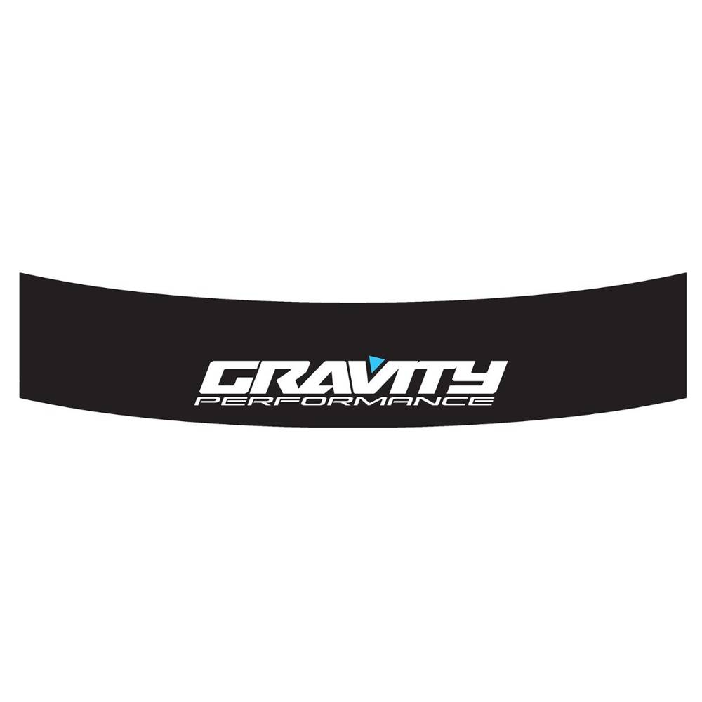 Gravity Performance Sunstrip – White / Blue on Black