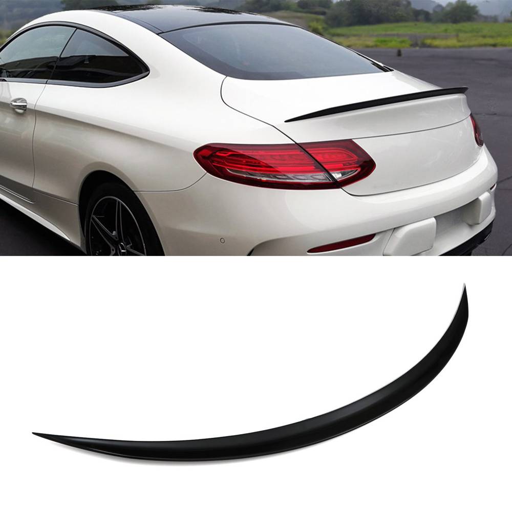 AMG Style Gloss Black Rear Spoiler Lip – Mercedes Benz C Class Coupe C205 14-18-Gravity Performance