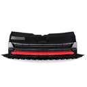 Gloss Black Badgeless Front Bumper Grille Red Trim – VW Transporter T6 16-19-Gravity Performance