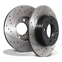 Rear Drilled Grooved 240mm Brake Discs – MG F MG TF 1.6 1.8 95+-Gravity Performance