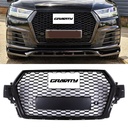 Front RSQ7 Style Badgeless Grille Gloss Black – Audi Q7 4L 15-20