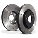 Front Drilled Grooved 294mm Brake Discs – Seat Ibiza 6K 2.0i Cupra 1.8i 1.9TDI 96-00-Gravity Performance