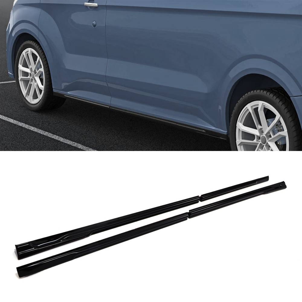 Side Skirts Gloss Black – Volkswagen Transporter T7 LWB 2025+