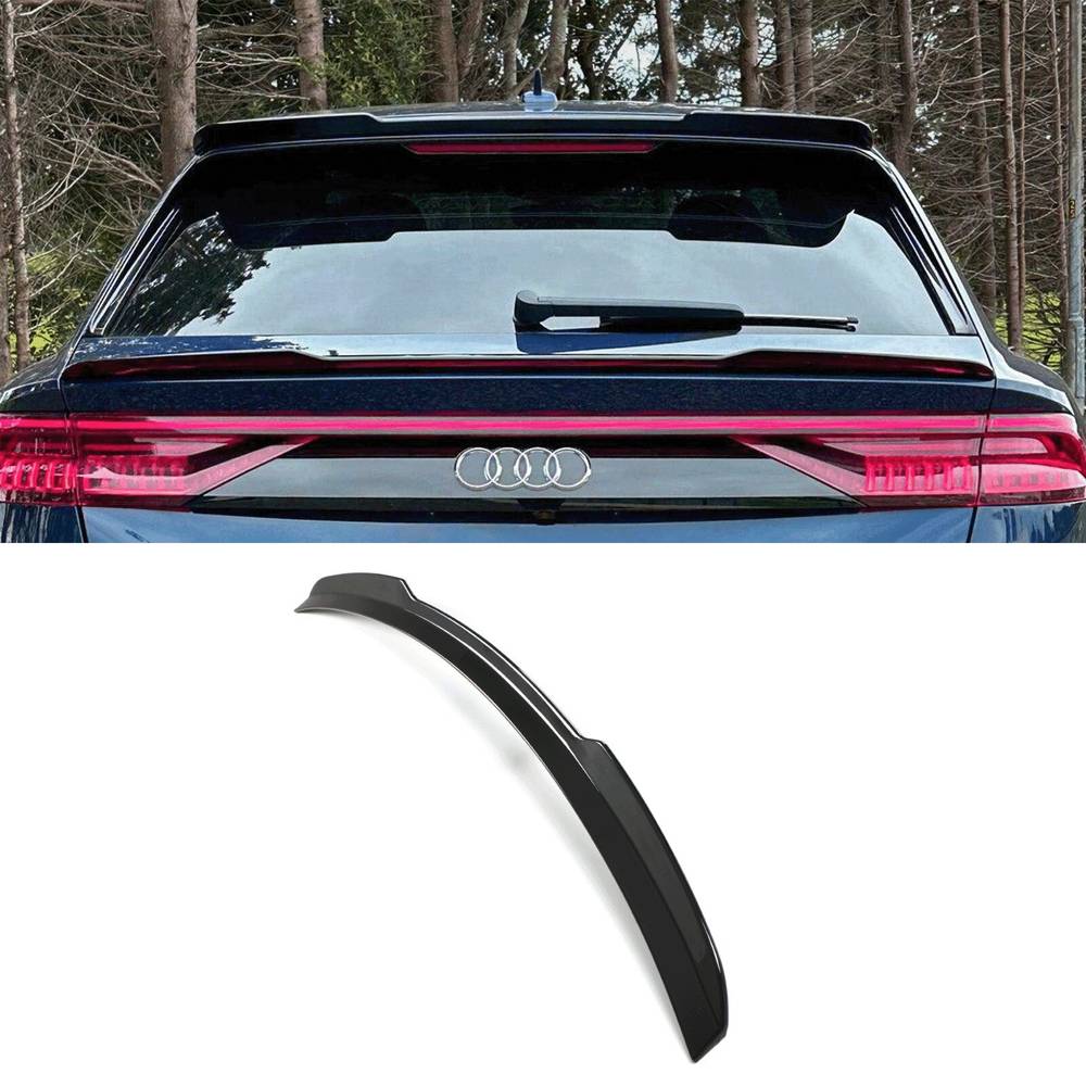Rear Mid Lip Spoiler Gloss Black – Audi Q8 2018+-Gravity Performance