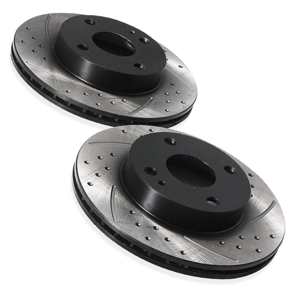 Front Drilled Grooved 235mm Brake Discs – Mazda MX5 MK1 Na Eunos 1.6 1990-1998-Gravity Performance