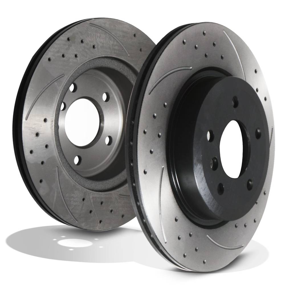 Rear Drilled Grooved 324mm Brake Discs – BMW Z4 E89 35I 35Is Roadster 09-16-Gravity Performance