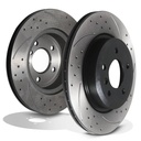 Rear Drilled Grooved 324mm Brake Discs – BMW Z4 E89 35I 35Is Roadster 09-16-Gravity Performance