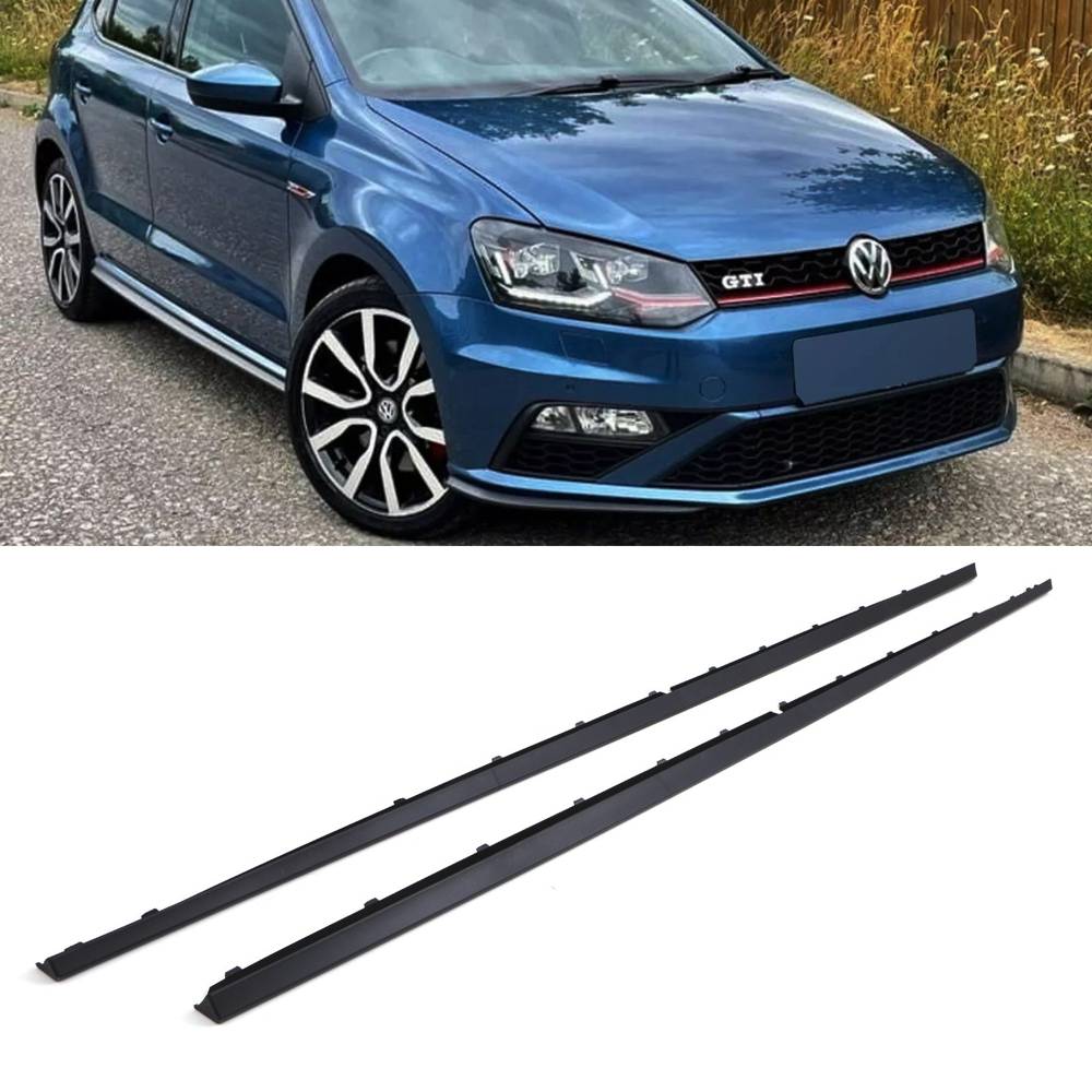 GTI Style Side Skirts Matte Black – VW Polo MK5 Facelift 6C 15-18-Gravity Performance