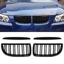 Gloss Black Front Double Kidney Grilles – BMW 3 Series E90 Pre-LCI 05-08-Gravity Performance