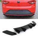 Rear Diffuser Blade Style Gloss Black – Seat Leon MK3 Cupra 2012-2016-Gravity Performance