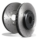Front Drilled Grooved 320mm Brake Discs – Audi A5 Coupe Cabriolet Sportback-Gravity Performance