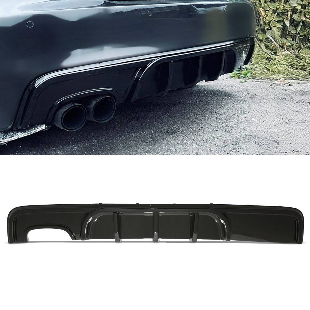 Gloss Black Rear Bumper Diffuser – BMW 1 Series Coupe E82 E88 2007-2013-Gravity Performance