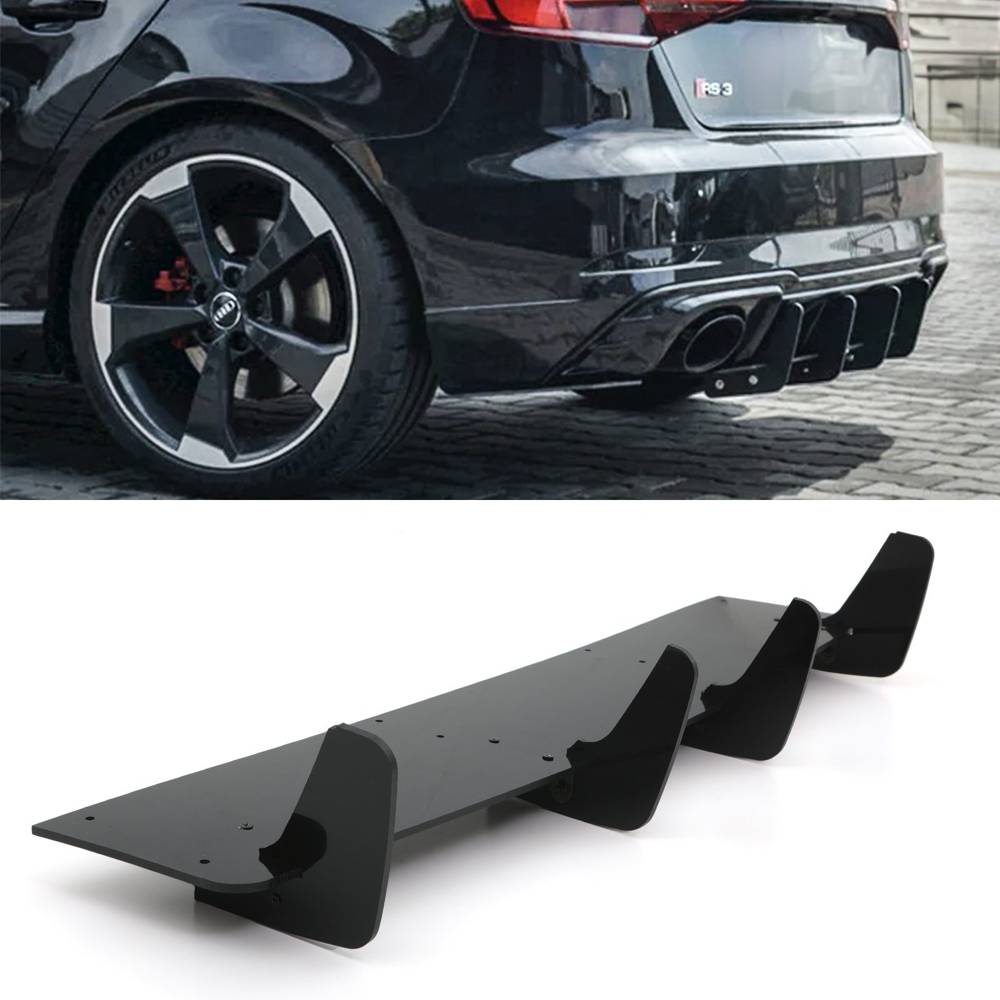 Rear Blade Diffuser Gloss Black – Audi RS3 Hatchback 8V 2017-2020-Gravity Performance