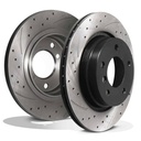 Rear Drilled Grooved 294mm Brake Discs – BMW 3 Series E46 325 328 98-05-Gravity Performance