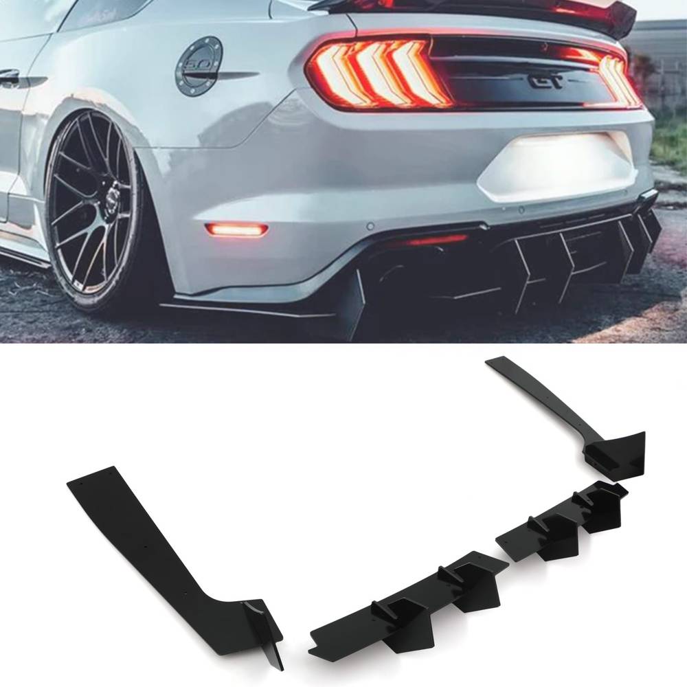 Rear Diffuser Gloss Black – Ford Mustang S550 2018+-Gravity Performance