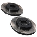 Front Drilled Grooved 262mm Brake Discs – Honda Crx Del Sol 1.5 1.6 Vtec 88-98-Gravity Performance