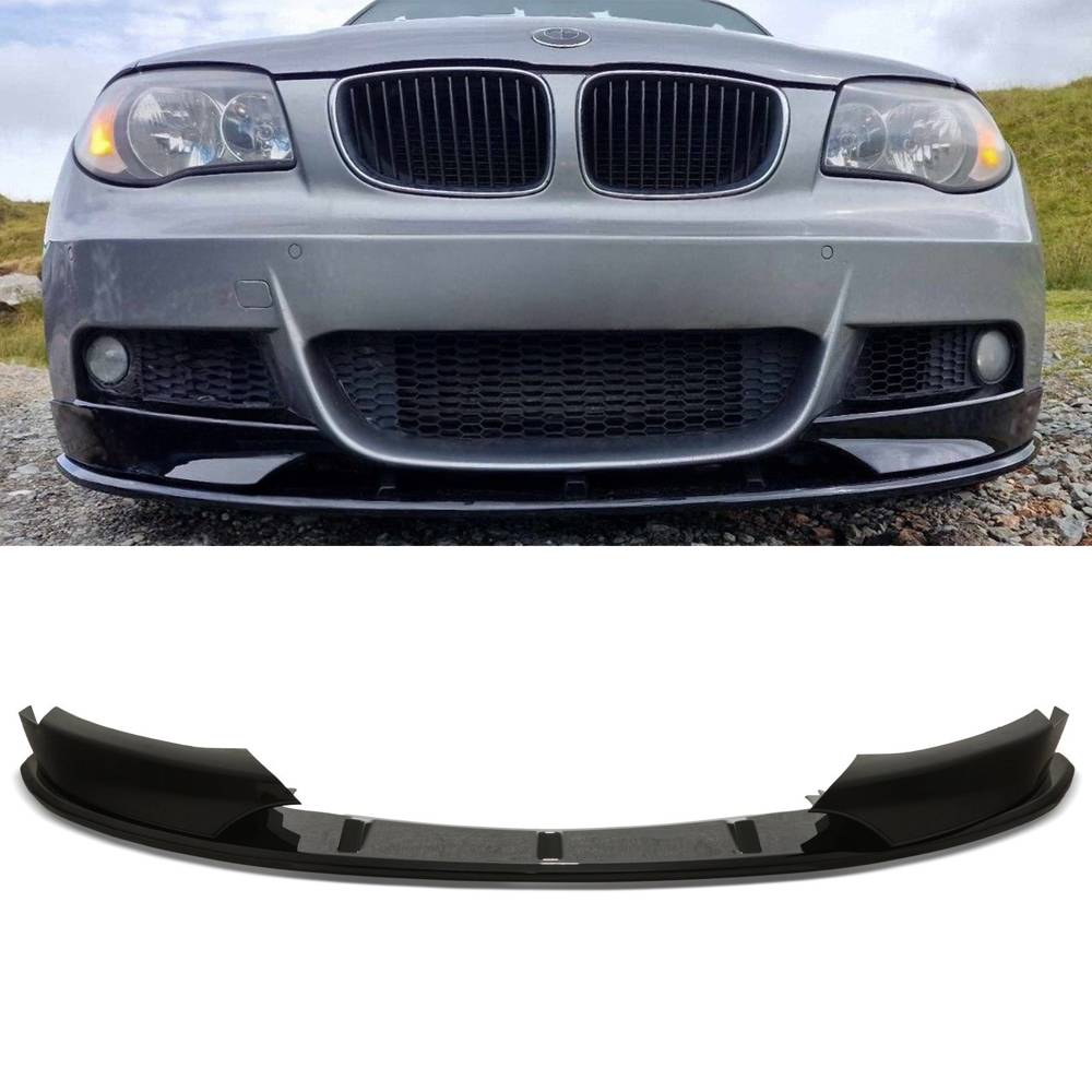 Gloss Black Front Lip Splitter – BMW 1 Series Coupe E82 E88 07-13-Gravity Performance