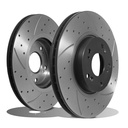 Front Drilled Grooved Brake Discs 300mm – Honda Accord 7th Gen 03-08-Gravity Performance
