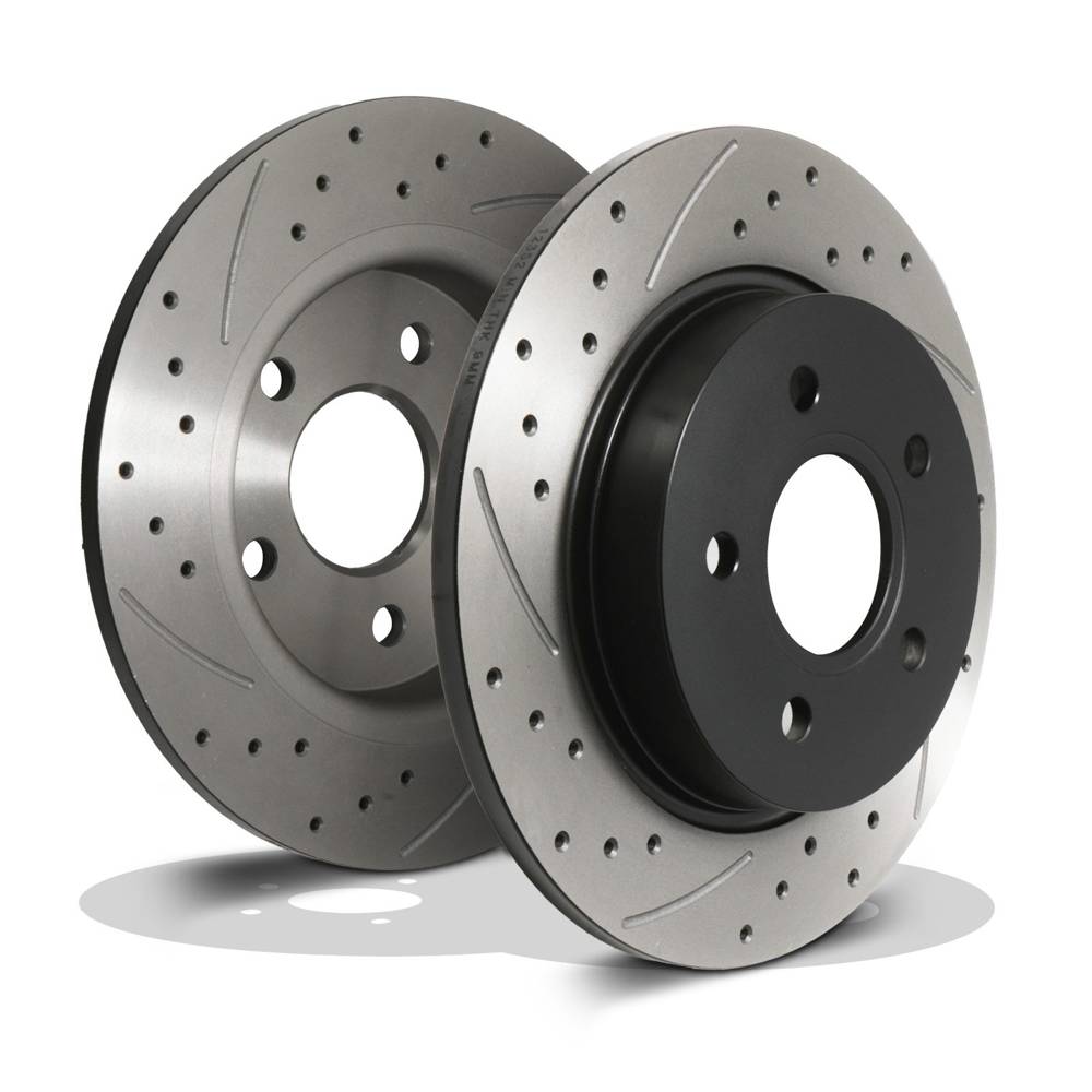 Rear Drilled Grooved Brake Discs 271mm – Ford Focus MK3 ST Titanium 10-18-Gravity Performance