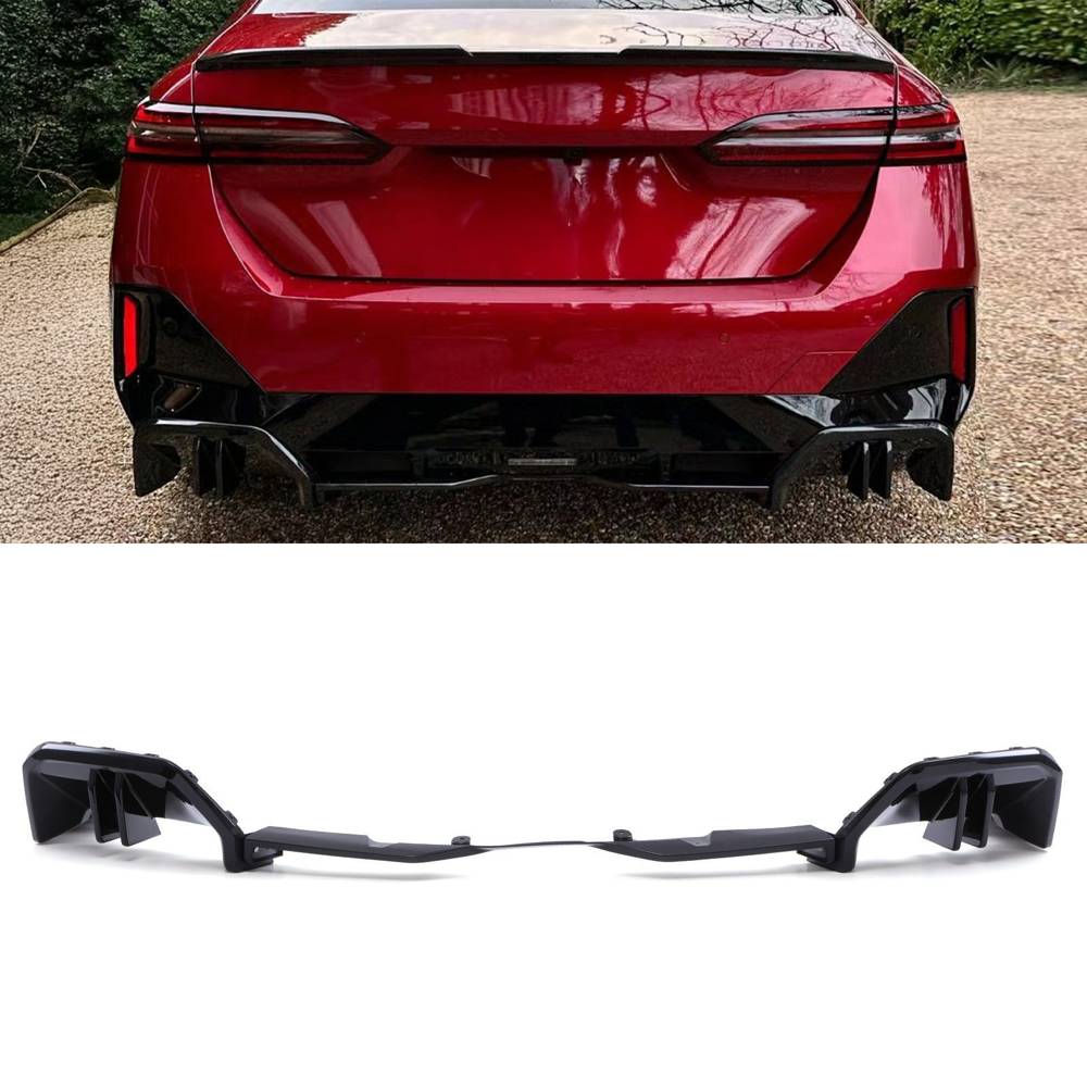 M Performance Style Rear Diffuser Gloss Black – BMW 5 Series G60 2023+-Gravity Performance