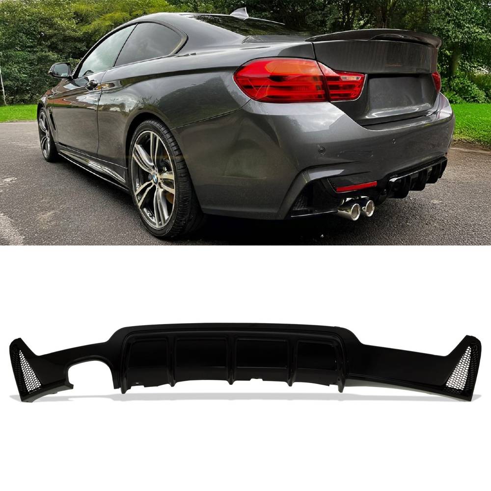 M Performance Style Twin Exit Rear Diffuser – BMW 4 Series F32 F36 14-20-Gravity Performance