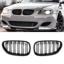 Gloss Black Front Kidney Grilles – BMW 5 Series E60 E61 03-10-Gravity Performance