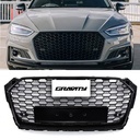 RS5 Style Front Honeycomb Grille Gloss Black – Audi A5 B9 F5 17-20