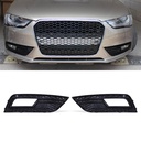 Front RS4 Style Fog Light Surrounds Gloss Black – Audi A4 B8.5 13-16-Gravity Performance