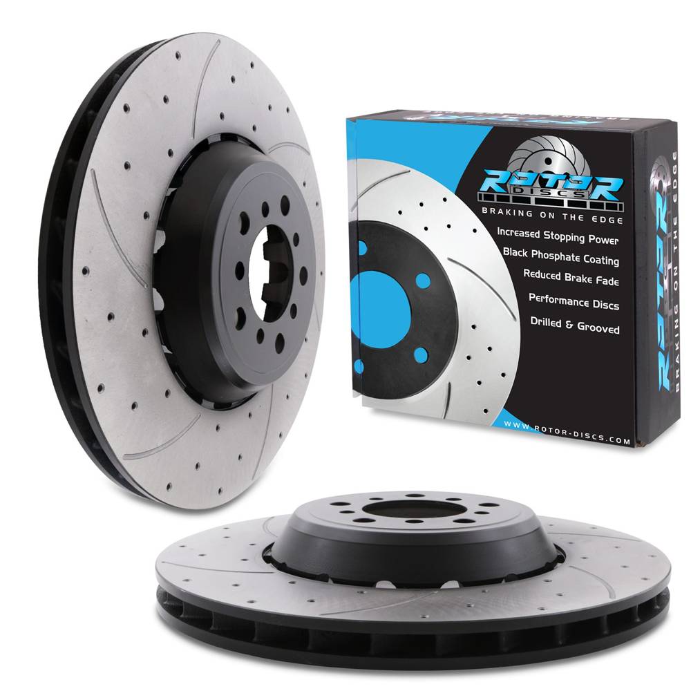 Front Drilled Grooved Vented 380mm Brake Discs – BMW F80 M3 & Competition 14–20-Gravity Performance