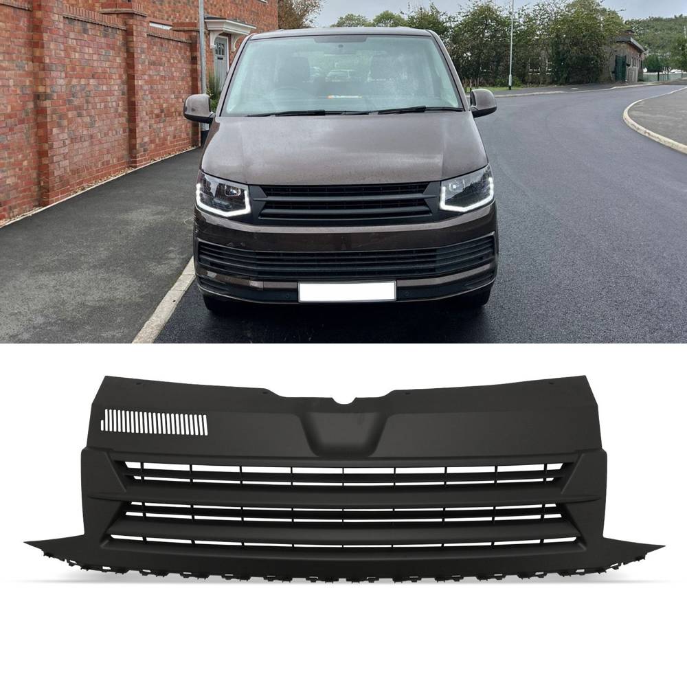 Matte Black Debadged Grille – VW Transporter T6 2016+-Gravity Performance