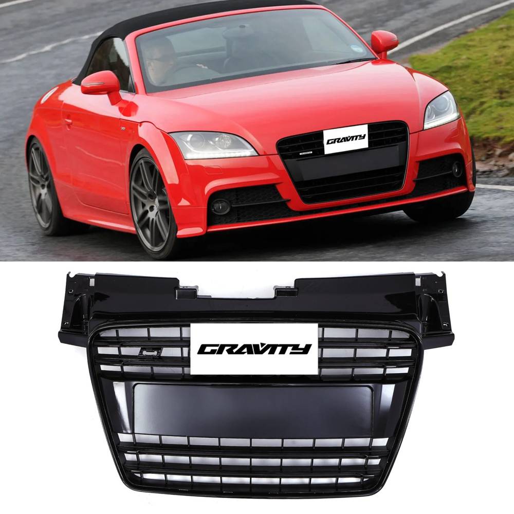 Front TTS Style Grille Gloss Black – Audi TT MK2 8J 06-14
