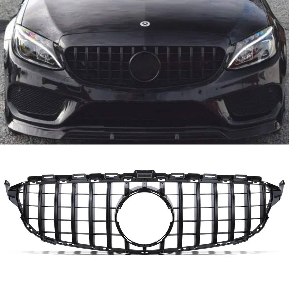 Panamericana GTR Style Gloss Black Grille – Mercedes C Class A205 14-18-Gravity Performance