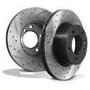 Front Drilled Grooved 292mm Brake Discs – BMW 1 Series E81 E82 E87 E88 04-11-Gravity Performance