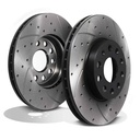 Front Drilled Grooved 288mm Brake Discs – Seat Leon Altea 1P 5F 2008+-Gravity Performance
