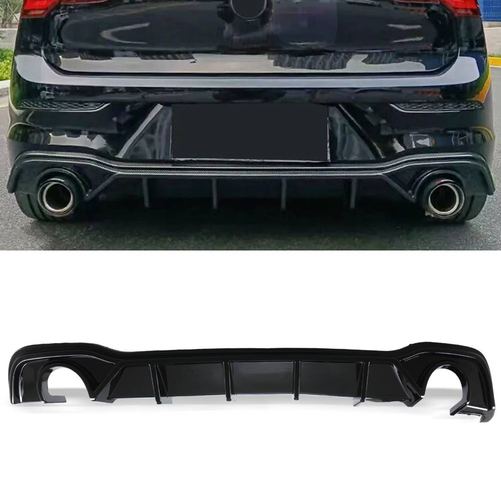 Rear Diffuser Lip Gloss Black – Volkswagen Golf GTI MK8 2020+-Gravity Performance