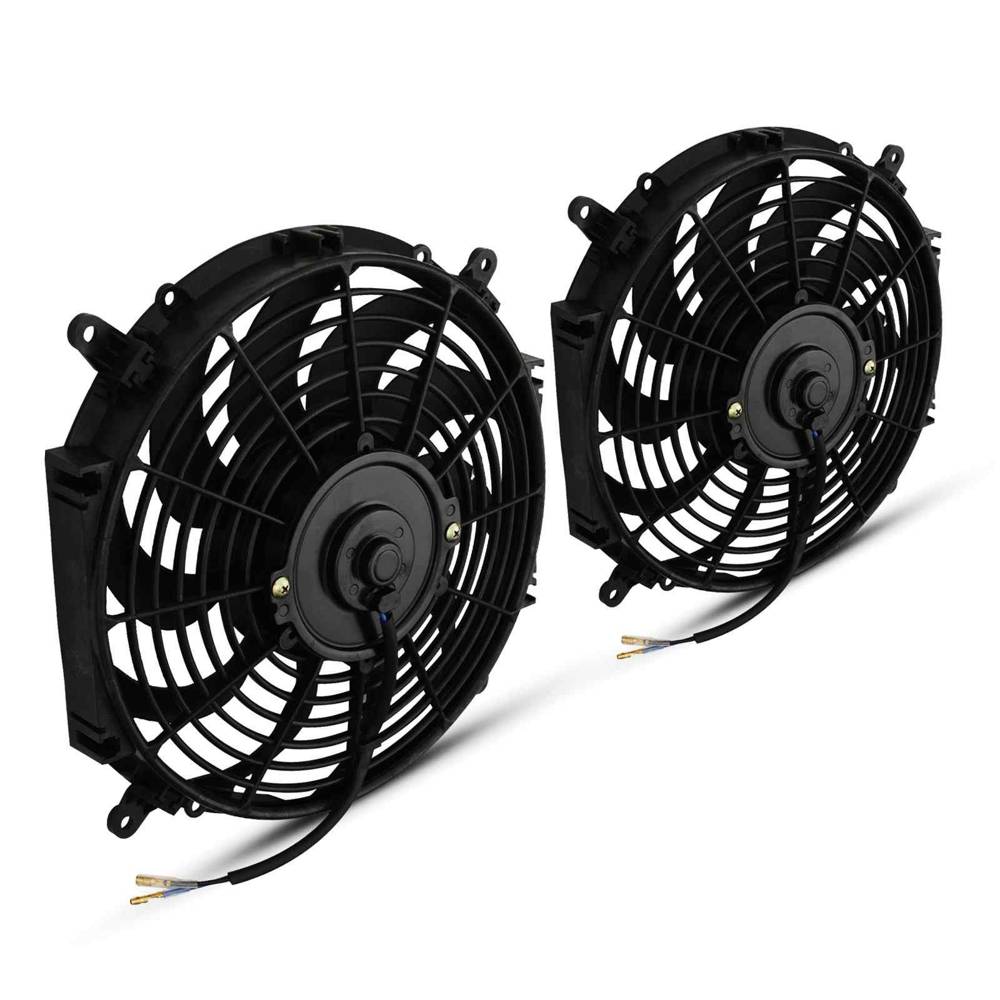 2x 12″ Universal Curved Bladed 12V Radiator Fans