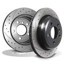 Rear Drilled Grooved 300mm Brake Discs – BMW 4 Series F32 F33 F36 12-18-Gravity Performance
