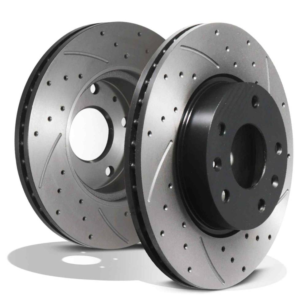 Front Drilled Grooved 277mm Brake Discs – Land Rover Freelander 1 L314 98-06-Gravity Performance