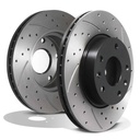 Front Drilled Grooved 277mm Brake Discs – Land Rover Freelander 1 L314 98-06-Gravity Performance