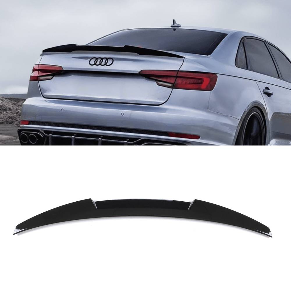 M4 Style Rear Boot Spoiler Lip Gloss Black – Audi A4 B9.5 2019+