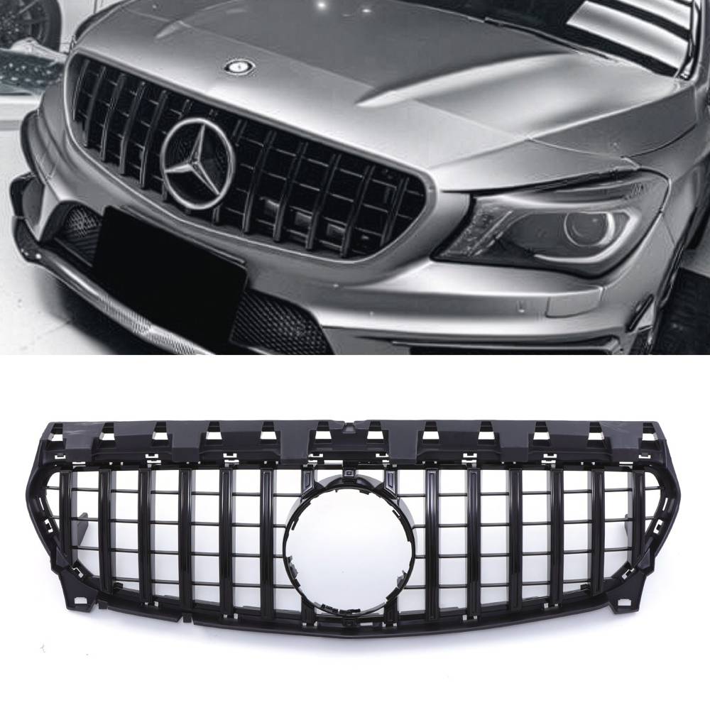 Panamericana Style Front Grille Gloss Black – Mercedes CLA Class W177 Facelift 16-19-Gravity Performance