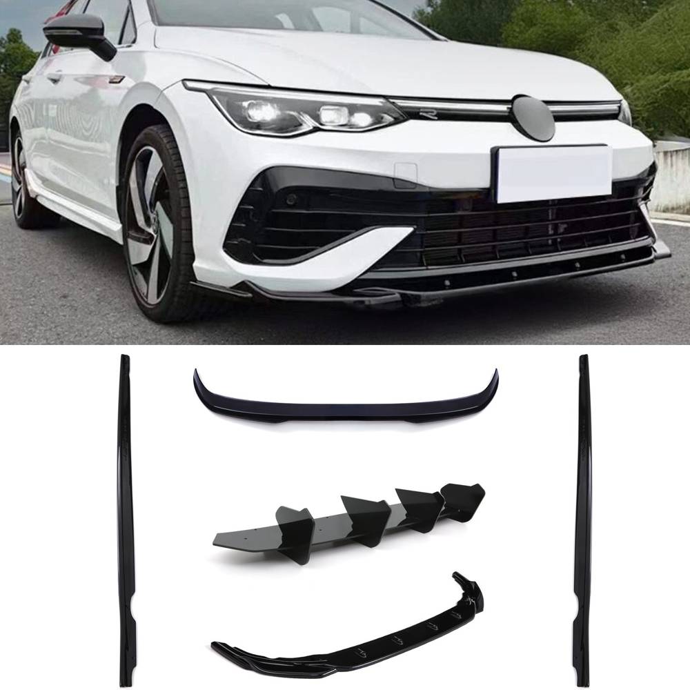 Aero Body Kit Gloss Black – VW Golf MK8 R 2020+-Gravity Performance
