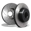 Front Drilled Grooved 324mm Brake Discs – BMW 5 Series E60 E61 530I 540I 02-10-Gravity Performance