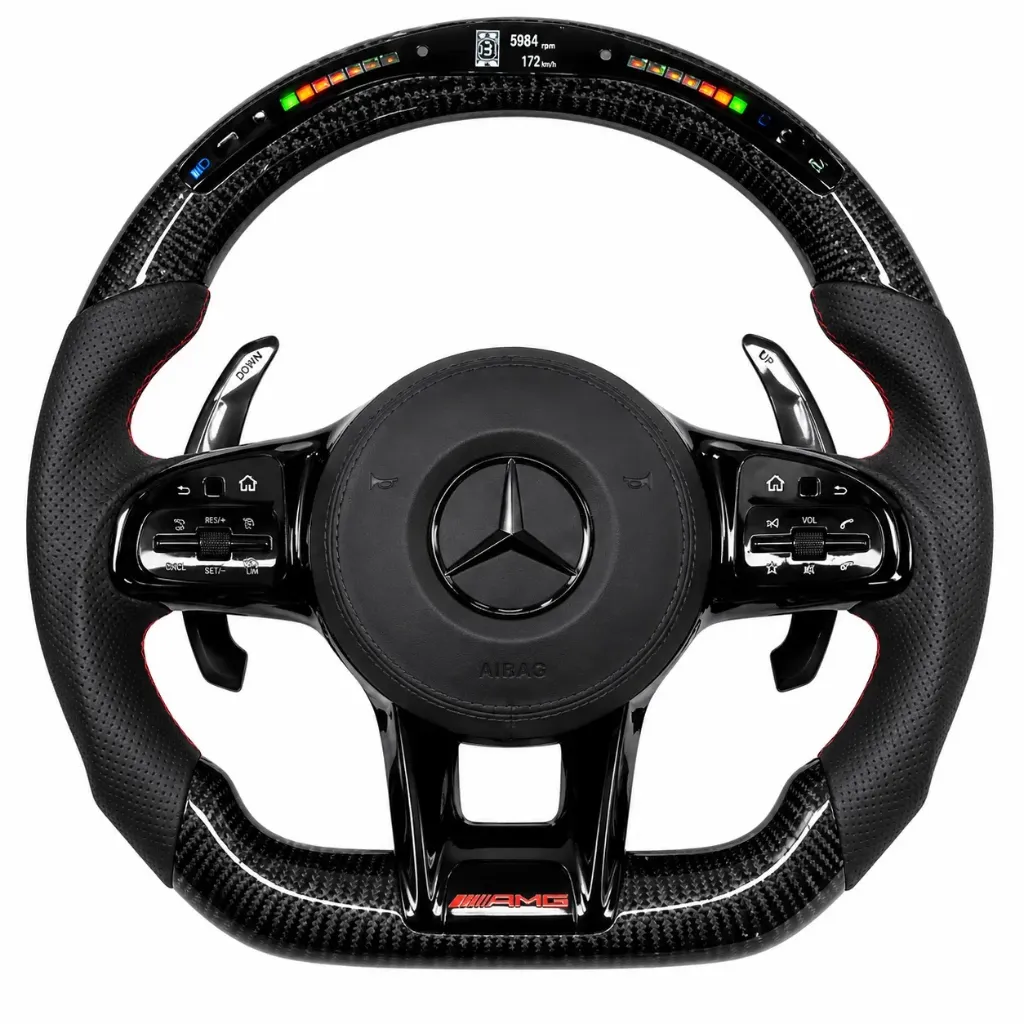 Mercedes Carbon fibre LED steering wheel