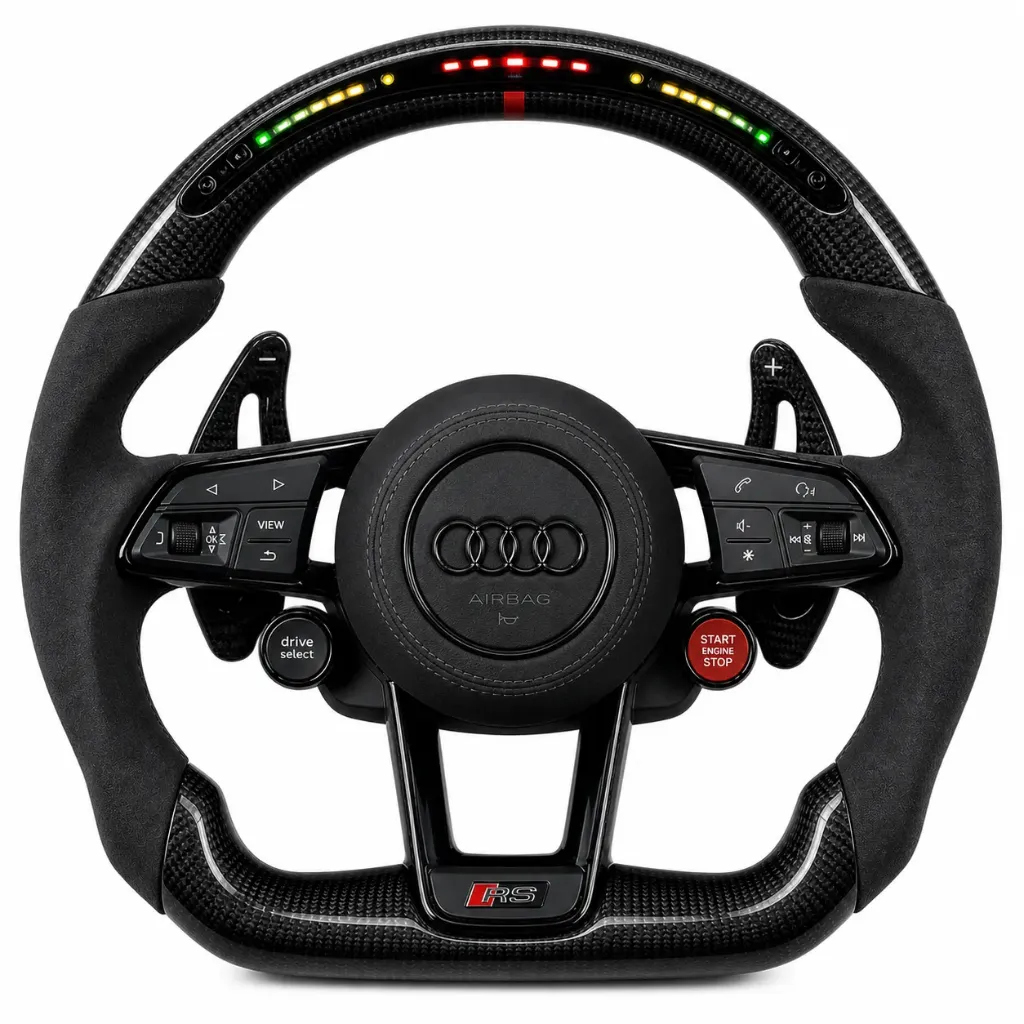Audi RS carbon fibre LED steering wheel