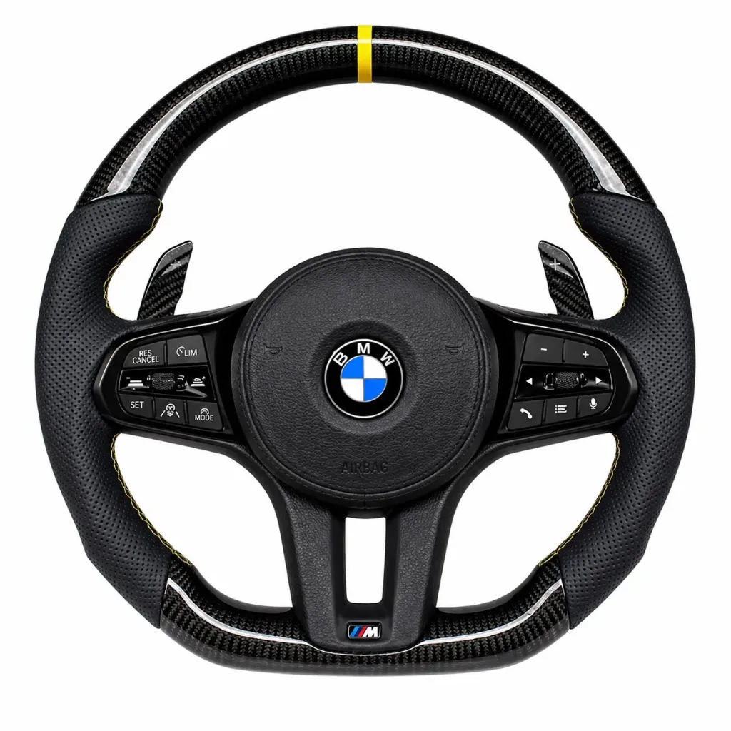 BMW carbon fibre steering wheel